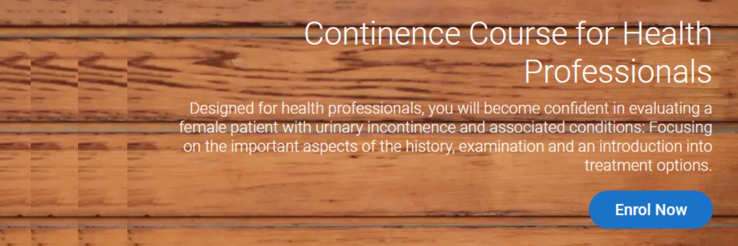 Online Continence Course for Health Professionals banner
