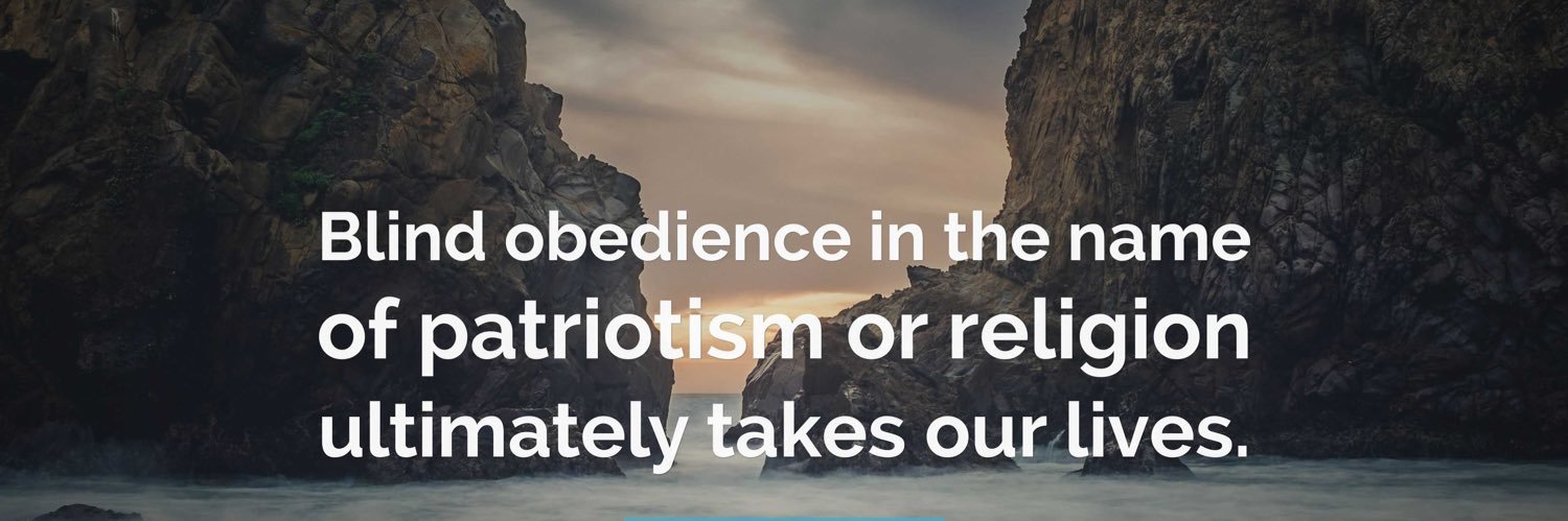 Obedience Is Not Patriotism's banner
