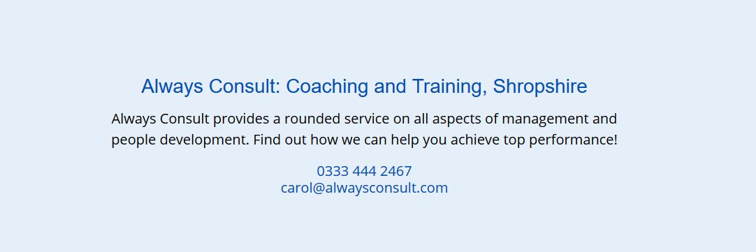 Always Consult banner