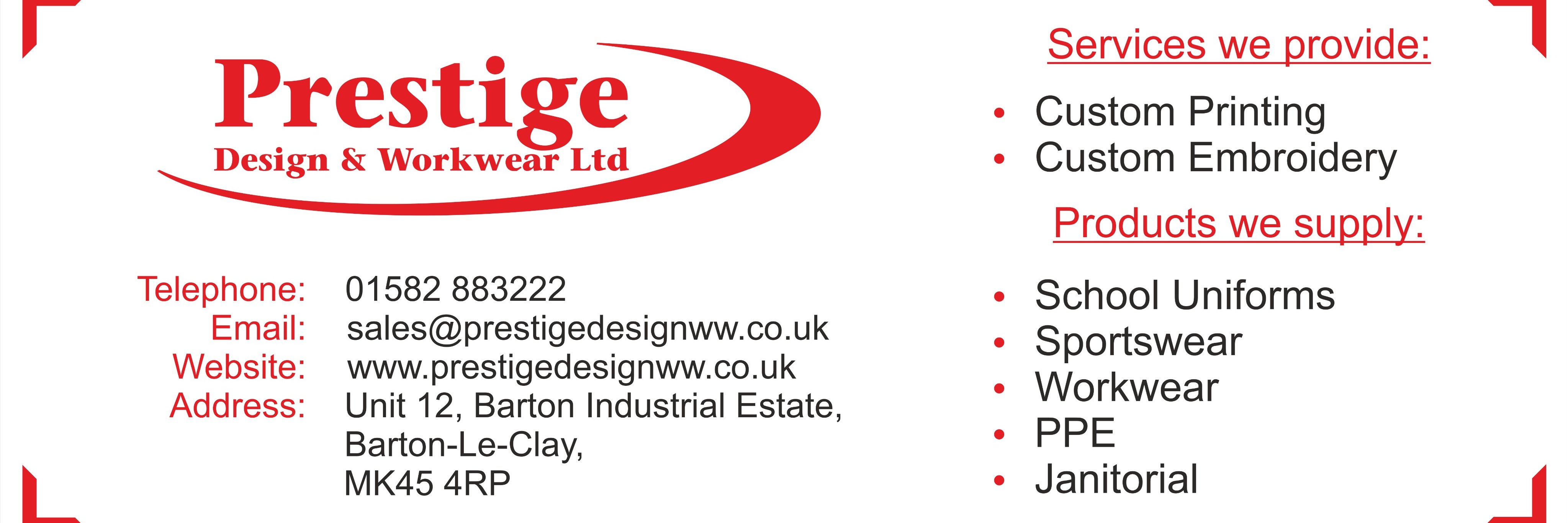 Prestige Design banner