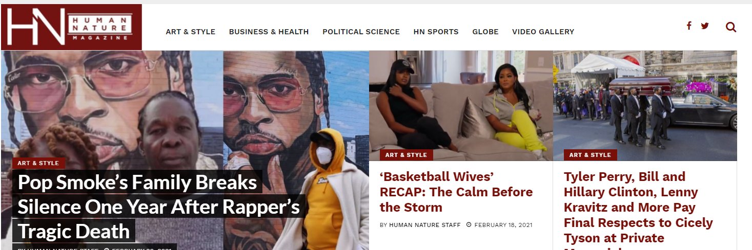 Human Nature magazine banner