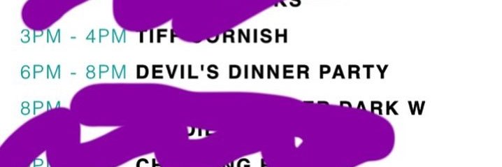 devils dinner party banner