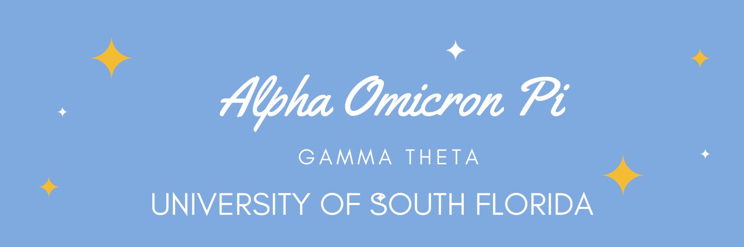 USF Alpha Omicron Pi banner