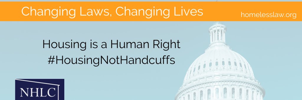 National Homelessness Law Center's banner