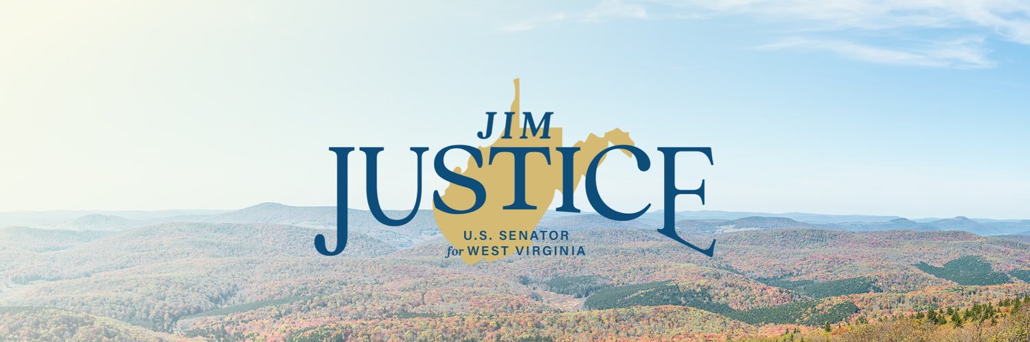 Senator Jim Justice's banner