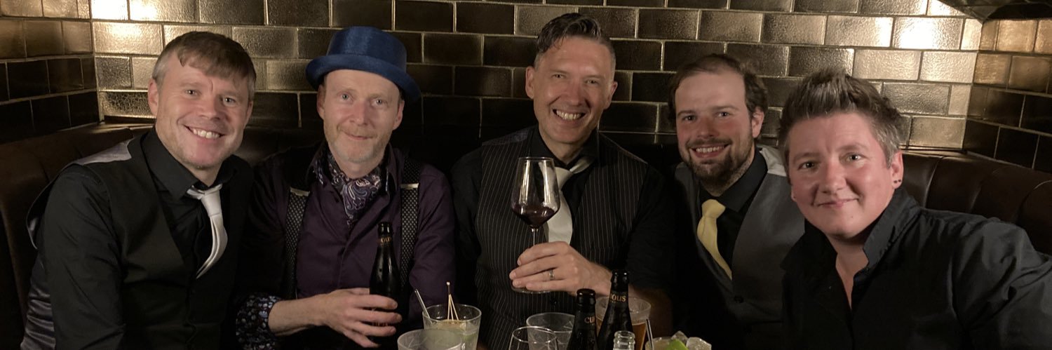 Pinstripe swing bands banner