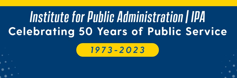 UD Institute for Public Administration banner