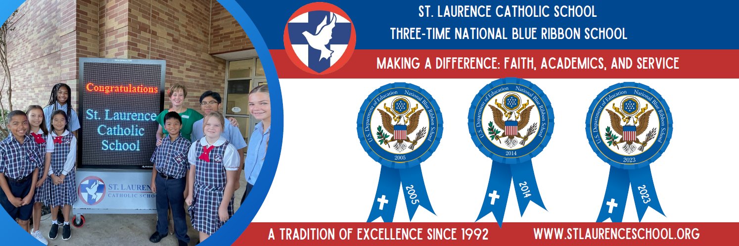 St. Laurence Catholic School banner