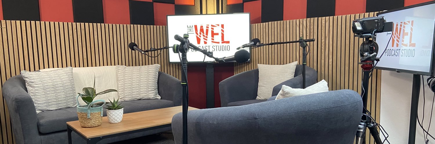The WEL Podcast Studio banner