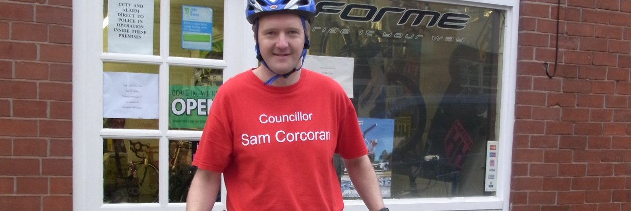 Cllr Sam Corcoran banner