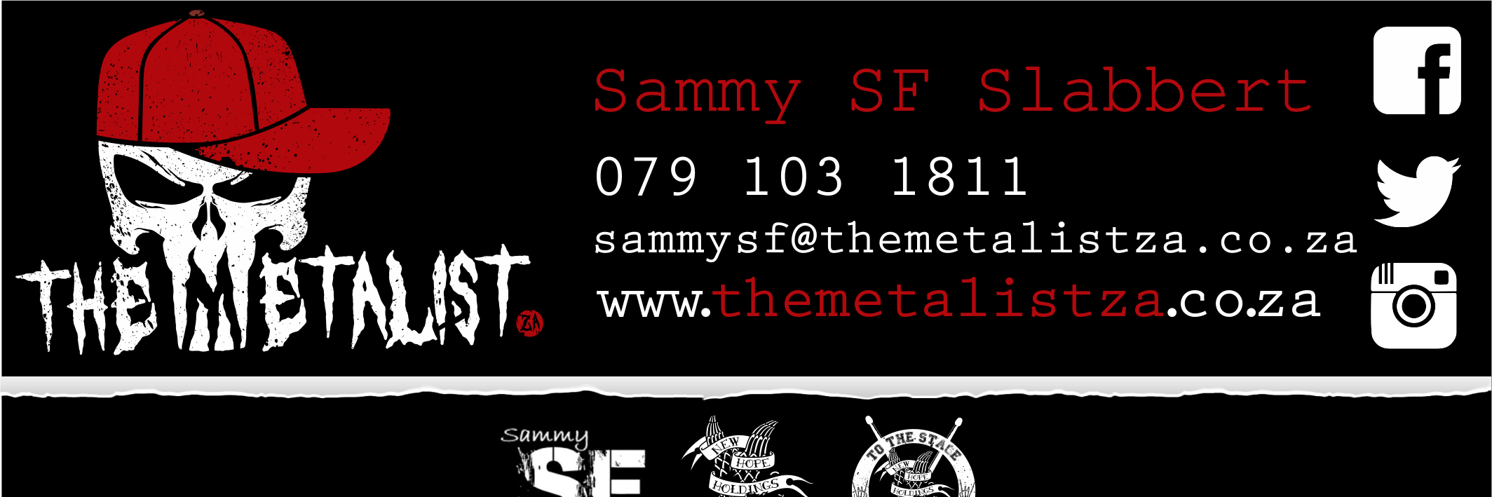 Sammy SF Slabbert banner
