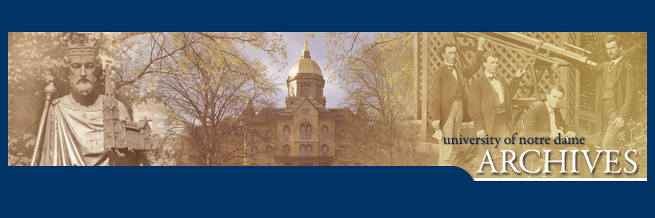 Notre Dame Archives banner