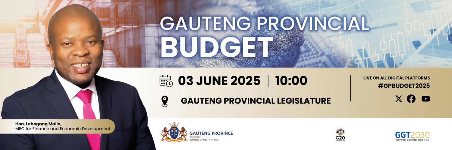 Gauteng Treasury's banner