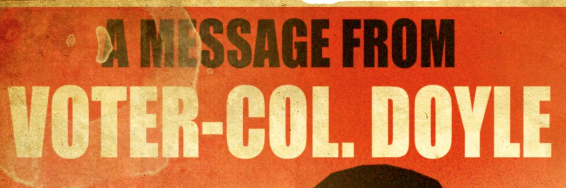 Voter Colonel Doyle banner