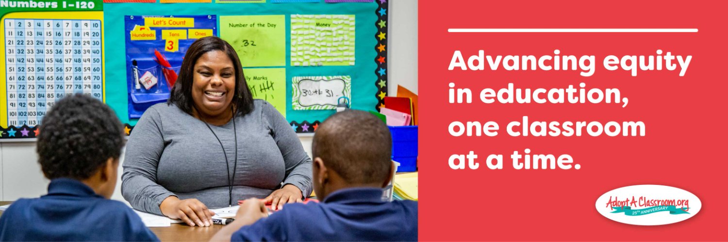 AdoptAClassroom.org's banner