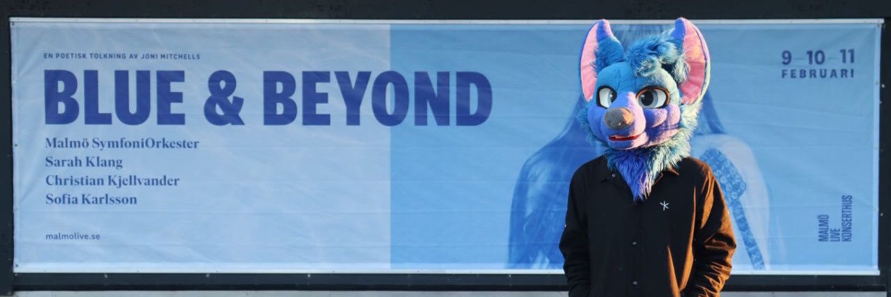 Flexible Blue Dog banner