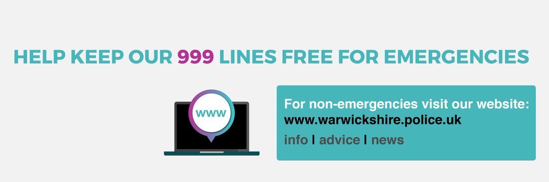 Warwickshire Police OCC #StayAlert banner