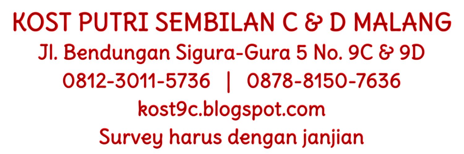 Kost 9C & 9D Malang buka link di bio banner