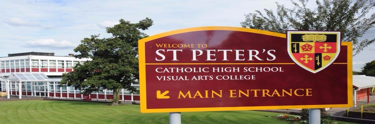 St Peter's Catholic High School banner