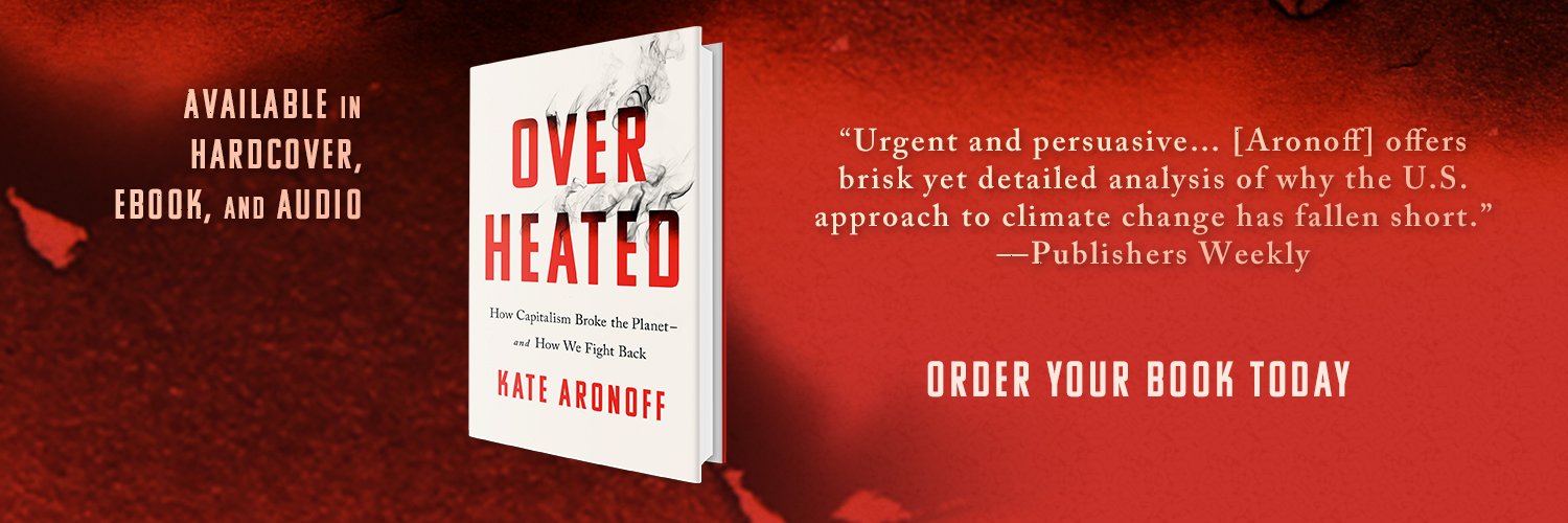 Kate Aronoff's banner