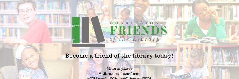 Charleston Friends of the Library banner