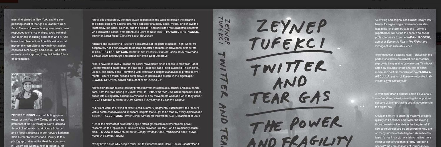 zeynep tufekci Profile Banner