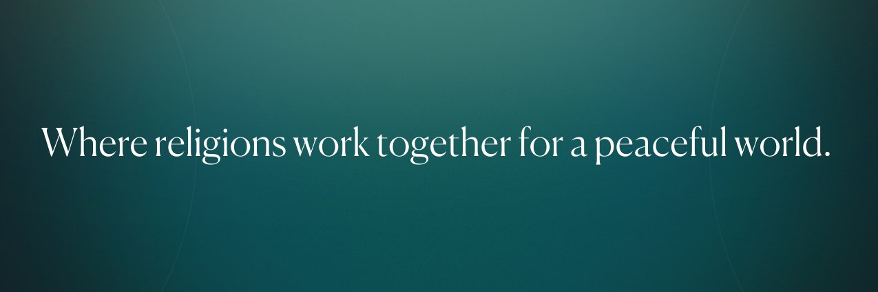 Religions for Peace's banner