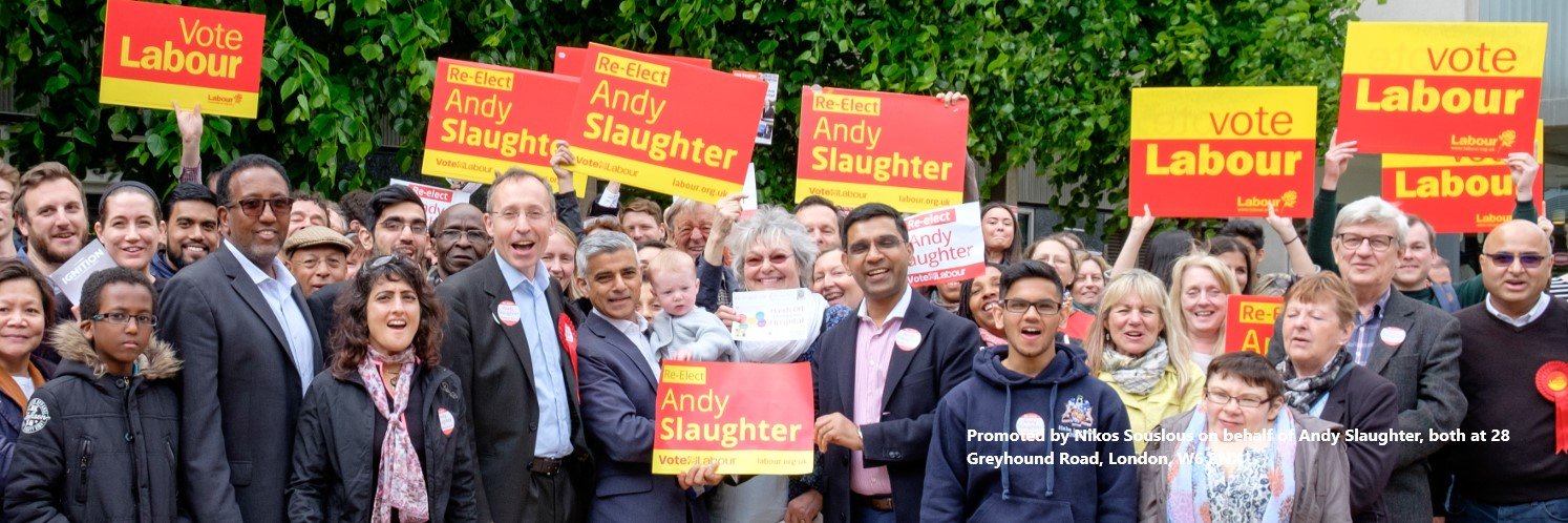 Andy Slaughter's banner