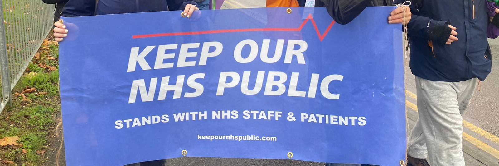 Keep Our NHS Public's banner