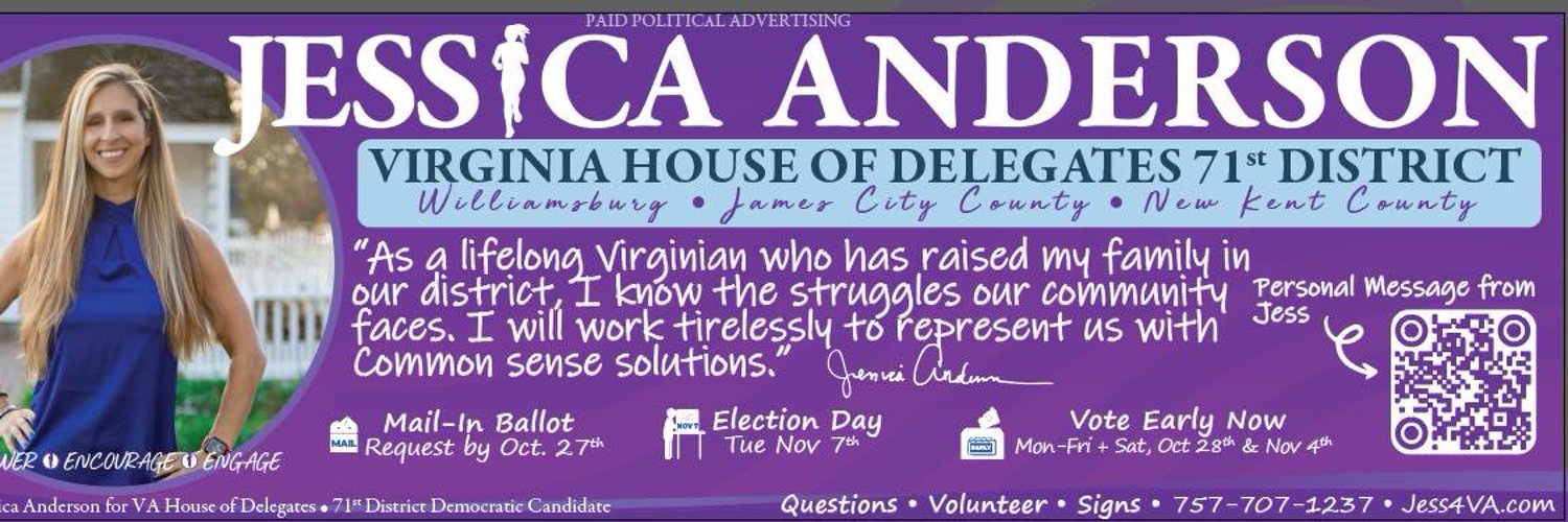 Jessica Anderson For VA HouseofDelegates Profile Banner