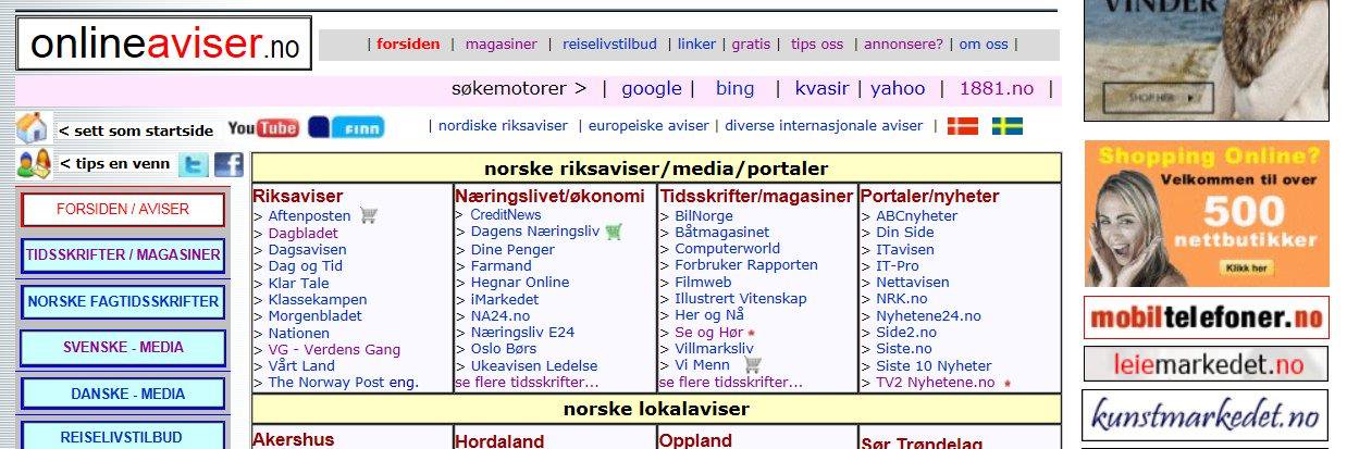 Onlineaviser.no banner