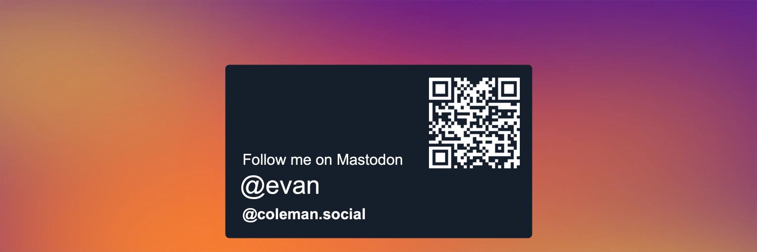 evandcoleman's profile banner image