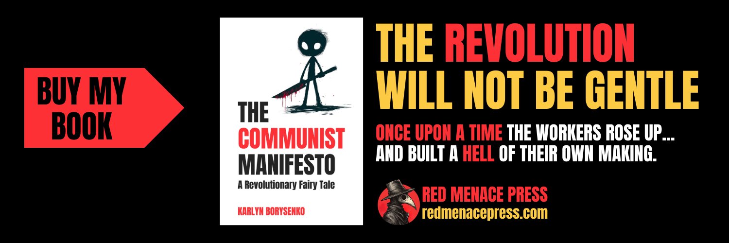 Karlyn Borysenko, anti-communist cult leader's banner