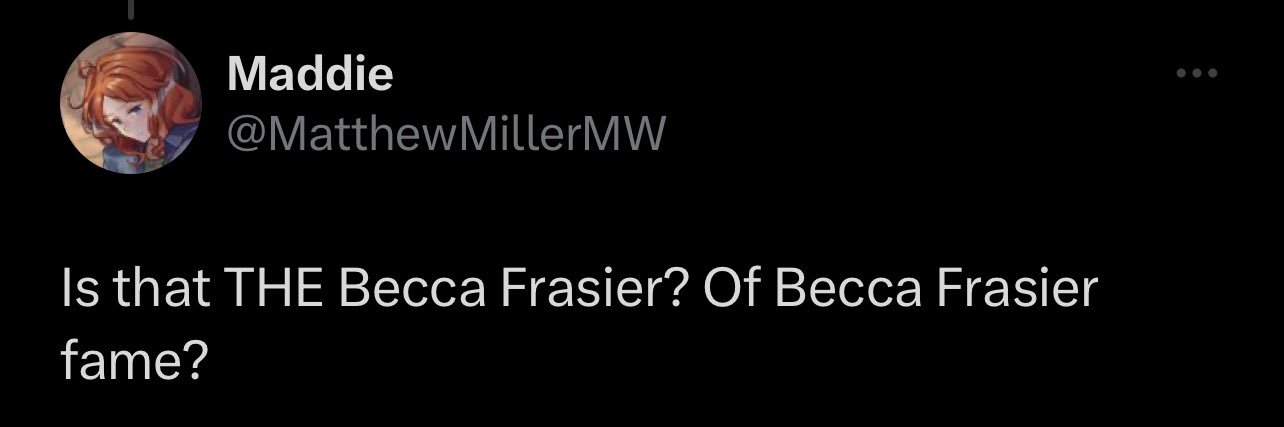 Ｂｅｃｃａ Ｆｒａｓｉｅｒ banner