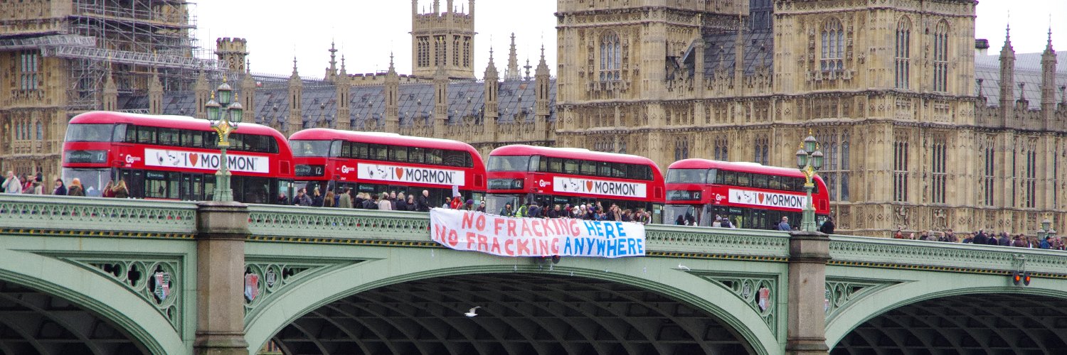 Frack Off London banner