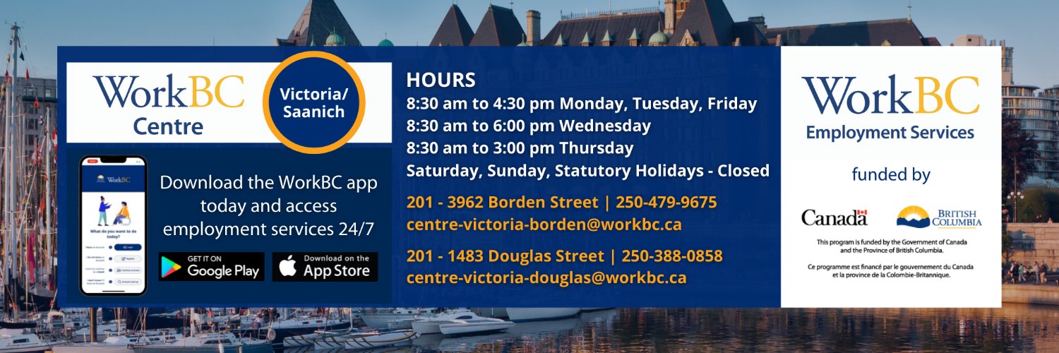 WorkBC Centre - Victoria/Saanich banner