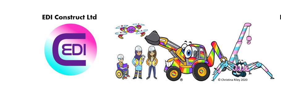 LGBTConstruct🟡ChristinaRiley🟣PrideInCONSTRUCTION banner