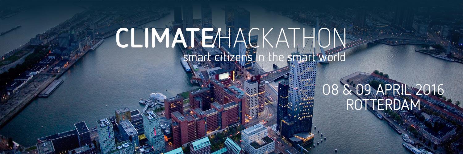 #ClimateHackathon banner