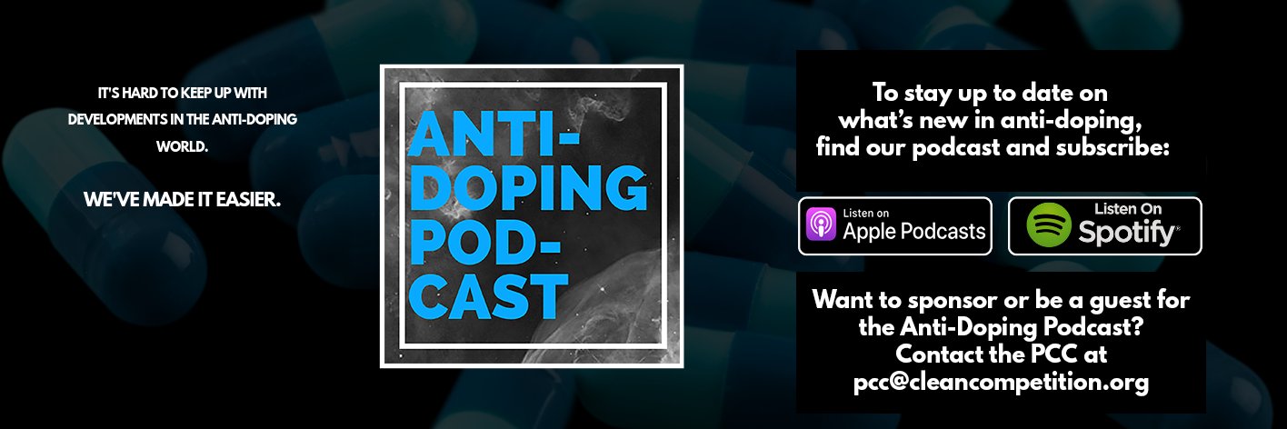 The PCC - Funding Anti-Doping Science banner