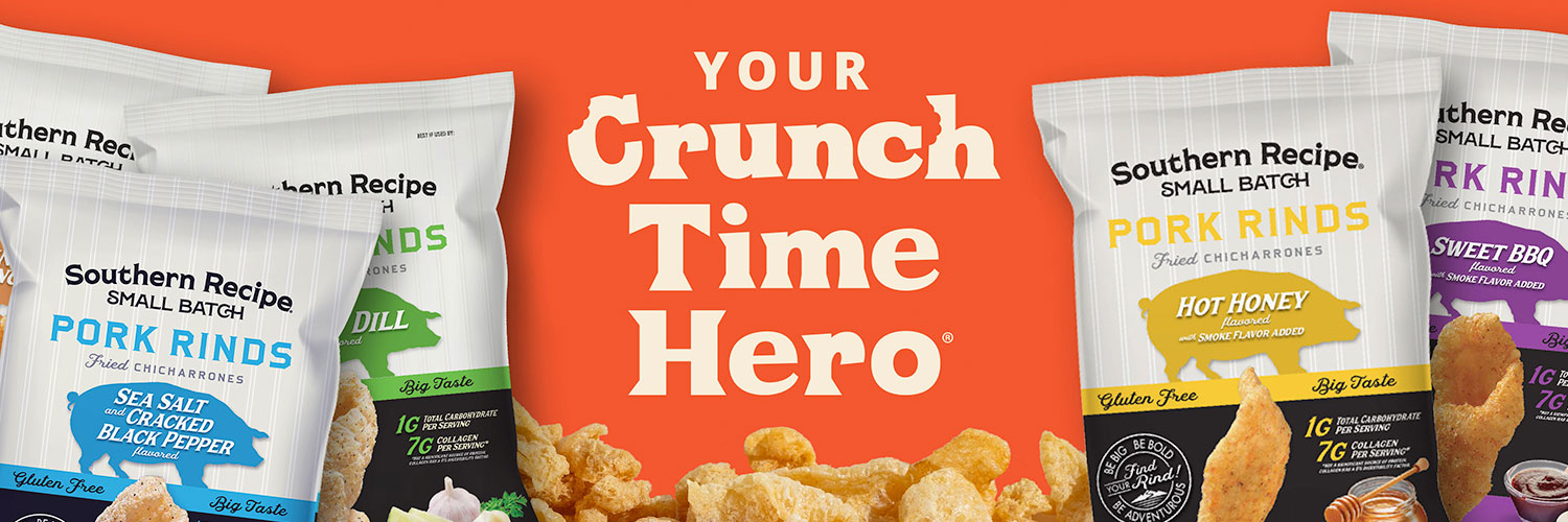 Southern Recipe Small Batch Pork Rinds banner