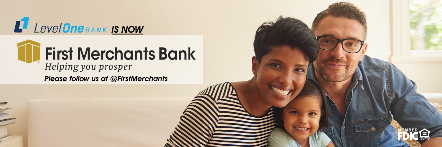 Level One Bank - A Division of First Merchants banner