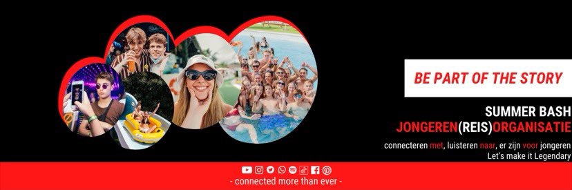 Summer Bash - jongerenreizen banner