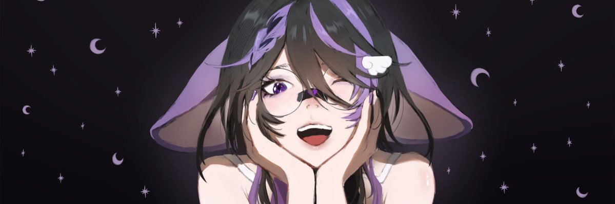 Nana 🌙💜 asmrtist & vtuber 🐰🪽 banner