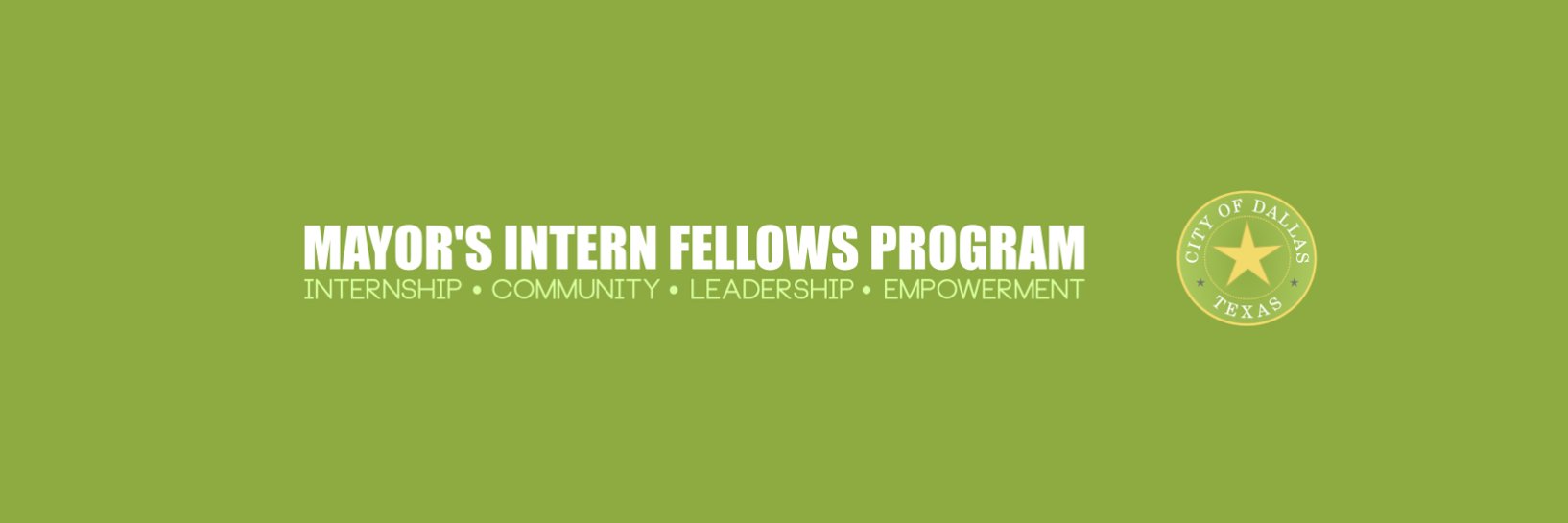 Mayor's Intern Fellows Program banner