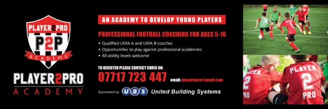 Player2Pro Academy banner