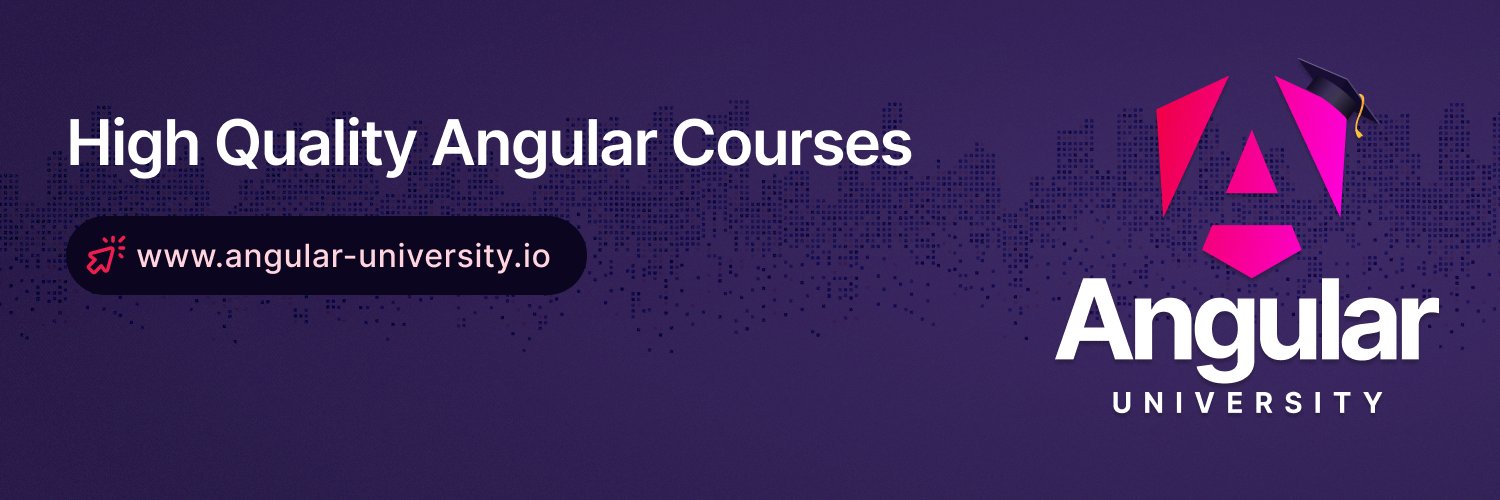 Angular University 🅰️ banner