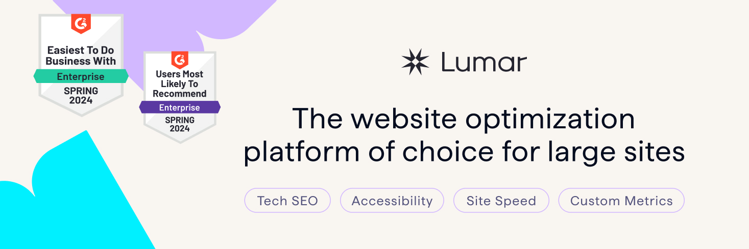 Lumar (formerly Deepcrawl) banner