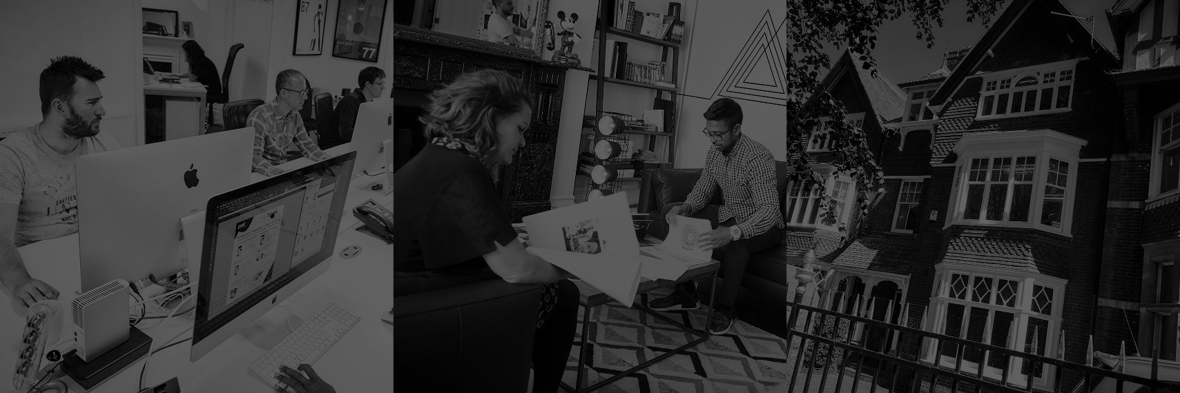 creative triangle banner