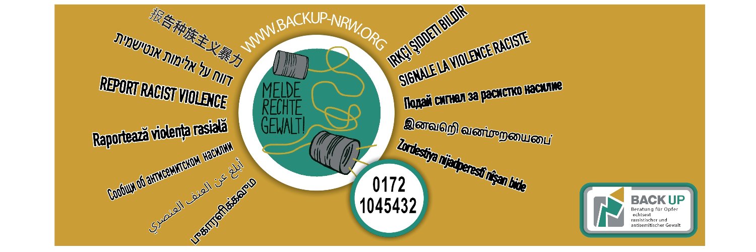 BackUp - Beratung für Betroffene rechter Gewalt banner