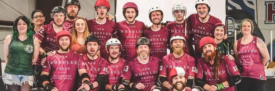 New Wheeled Order - Manchester Roller Derby banner